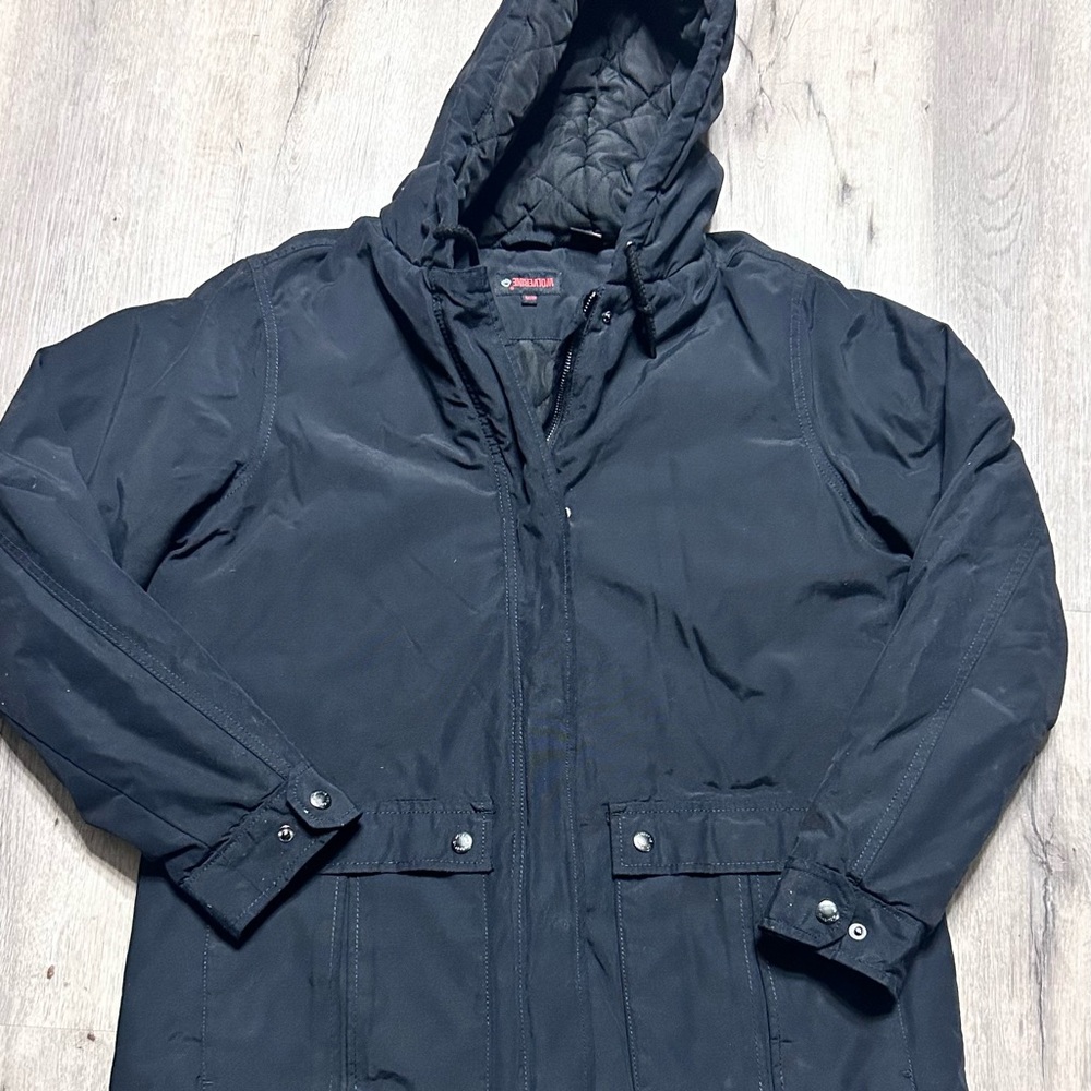 Wolverine Women's Sedona Nylon Canvas Insulated  Jacket Hood Black Sz Medium NWT